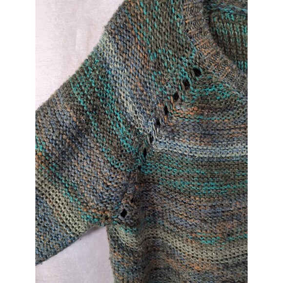 Mossimo Oversize Sized L Crew Neck Pullover Sweater Blue/Green Tones Long Sleeve - Picture 13 of 14